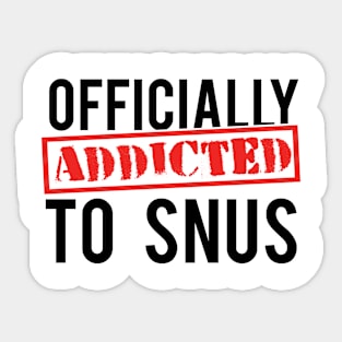 Snus Tobacco Nicotine substitute cigarette substitute non-smoker anti-smoking smoke-free smoker Sticker